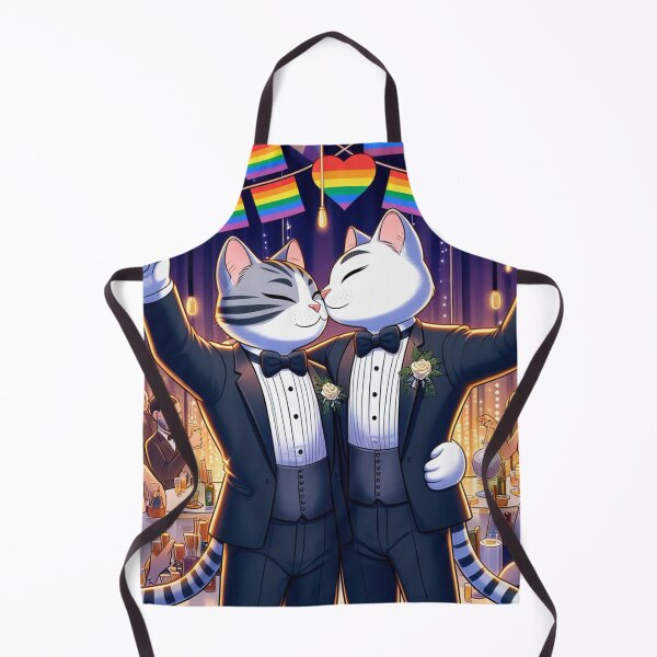 Item preview, Pride Cats Wedding Celebration | Cute LGBTQ Cat Couple Art | Gay Cat Wedding Shirt, Sticker & Rainbow Pride Poster designed and sold by DiamondSkyShirt.