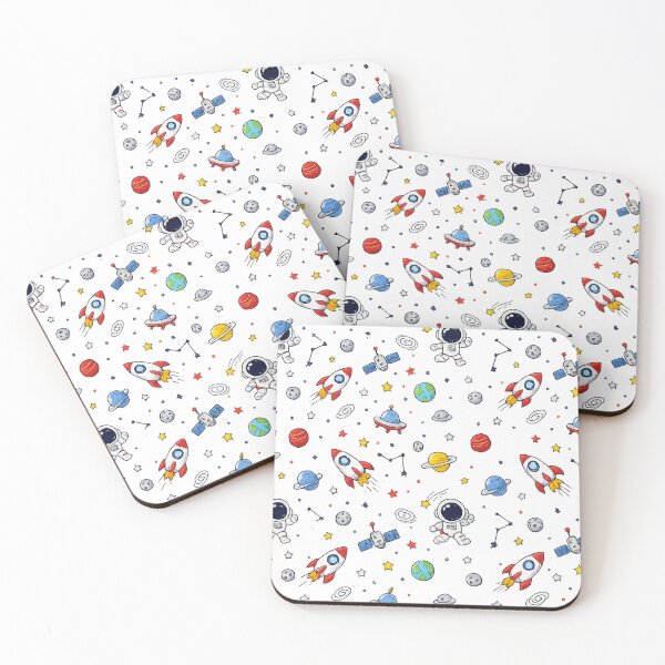 Item preview, Kawaii Space Pattern with Rockets and Astronauts designed and sold by KM Design.