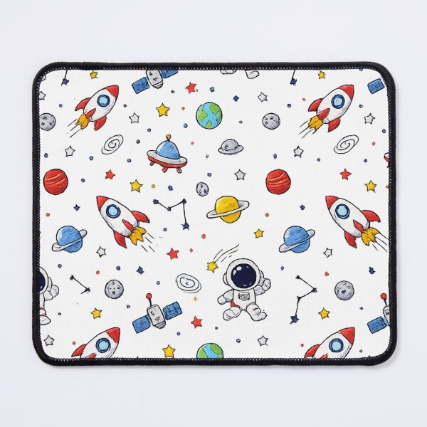 Item preview, Kawaii Space Pattern with Rockets and Astronauts designed and sold by KM Design.