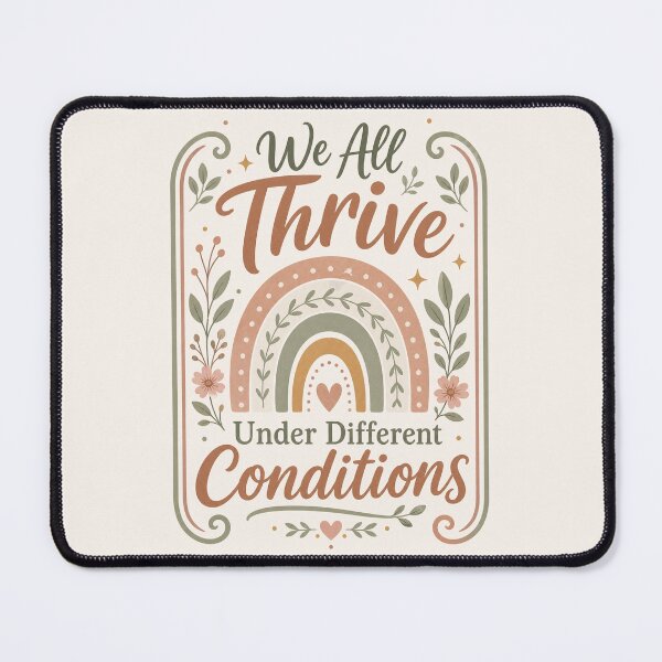 Item preview, We All Thrive Under Different Conditions Boho Rainbow Floral designed and sold by SunfullyYours.