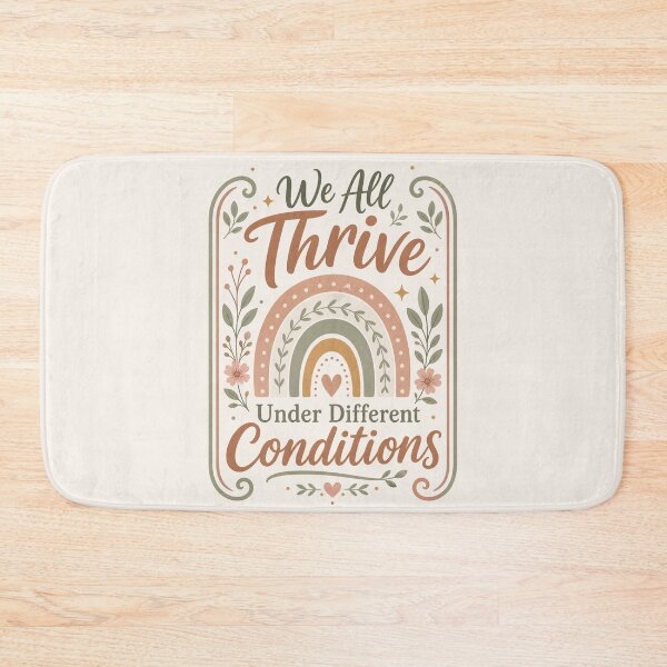 Item preview, We All Thrive Under Different Conditions Boho Rainbow Floral designed and sold by SunfullyYours.