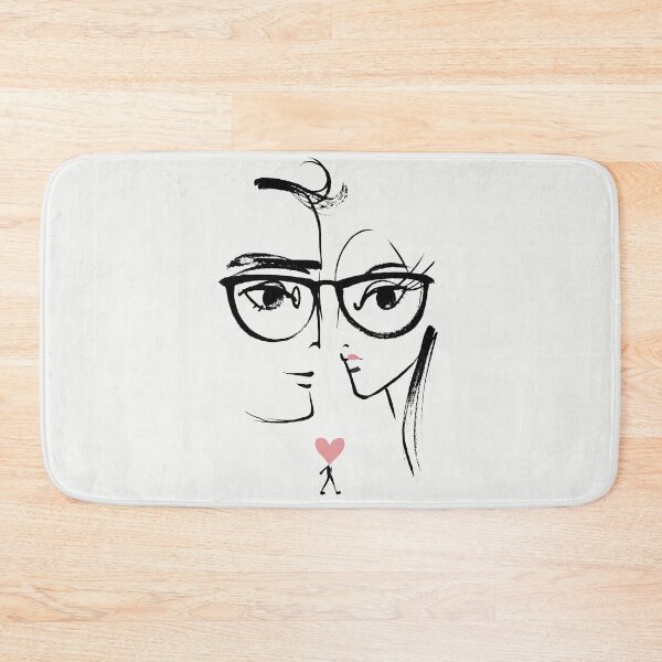 Item preview, Romantic Couple Anniversary Gift Quirky Glasses Love Art designed and sold by PixelQ.