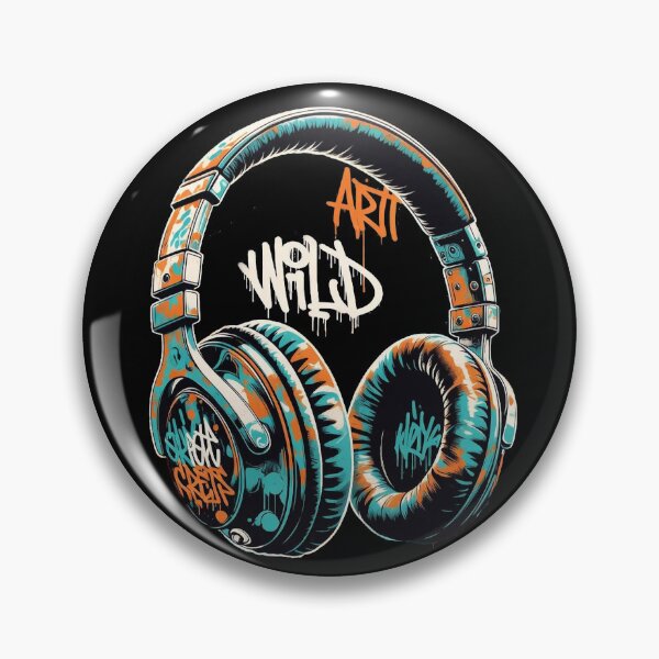 Item preview, Street Art Headphones Gift for Music Lover Birthday designed and sold by PixelQ.