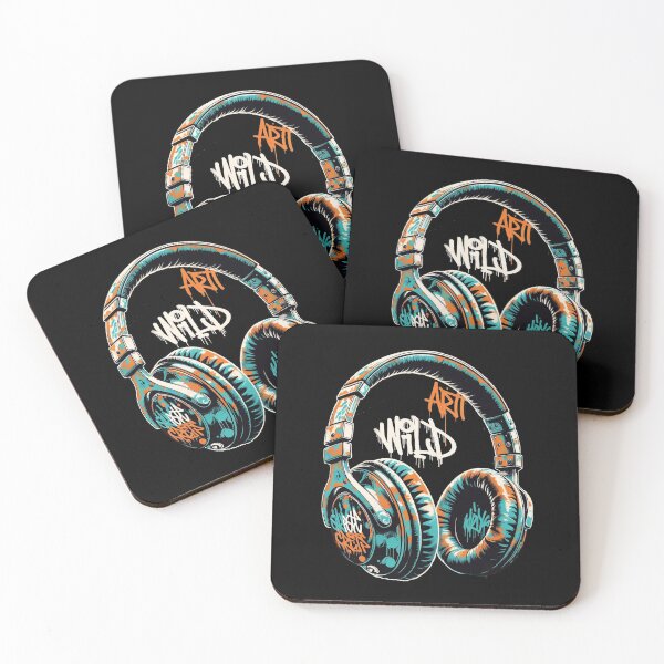 Item preview, Street Art Headphones Gift for Music Lover Birthday designed and sold by PixelQ.