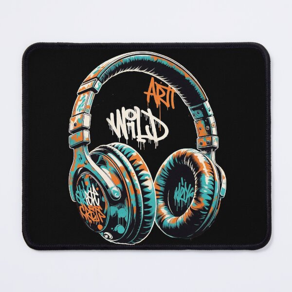 Item preview, Street Art Headphones Gift for Music Lover Birthday designed and sold by PixelQ.