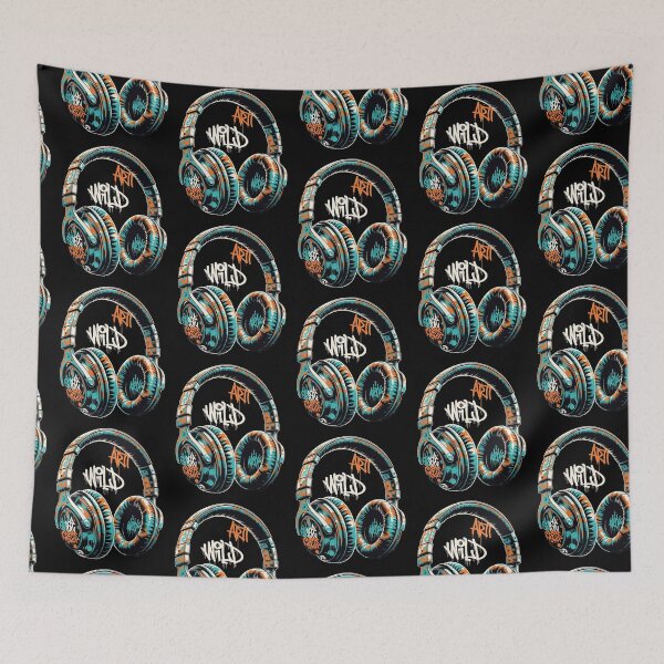 Item preview, Street Art Headphones Gift for Music Lover Birthday designed and sold by PixelQ.