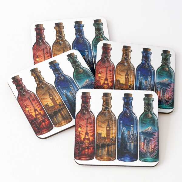 Item preview, World Landmarks in Bottles – Paris London New York Tokyo designed and sold by Pioneer Spirit Market.