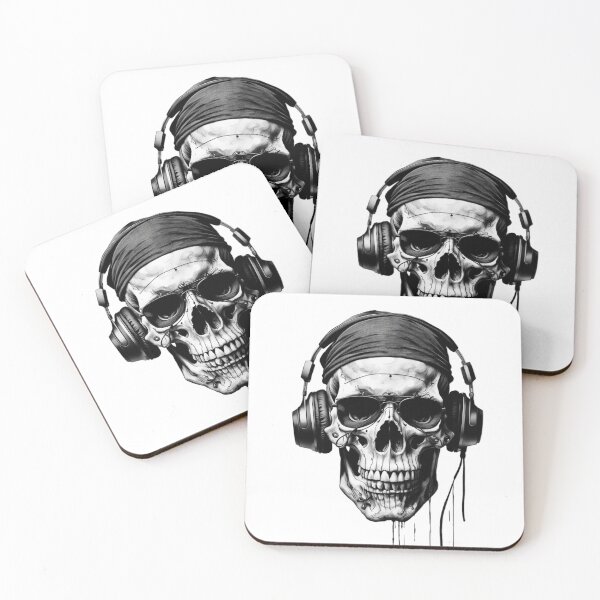 Item preview, The Modern Corsair: Pirate Skull with Headphones designed and sold by rgagliardi2017.