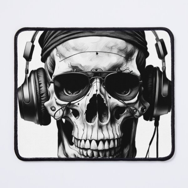 Item preview, The Modern Corsair: Pirate Skull with Headphones designed and sold by rgagliardi2017.
