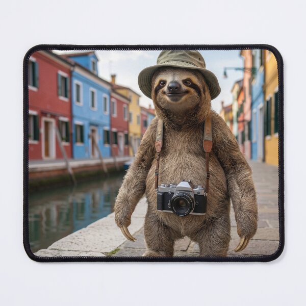 Item preview, Sloth Tourist Visits Burano, Italy designed and sold by Tridentulus.