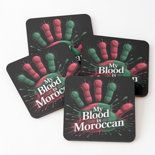 Item preview, My Blood is Moroccan Pride Flag Handprint designed and sold by DailySparks.
