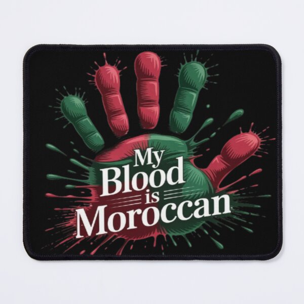 Item preview, My Blood is Moroccan Pride Flag Handprint designed and sold by DailySparks.