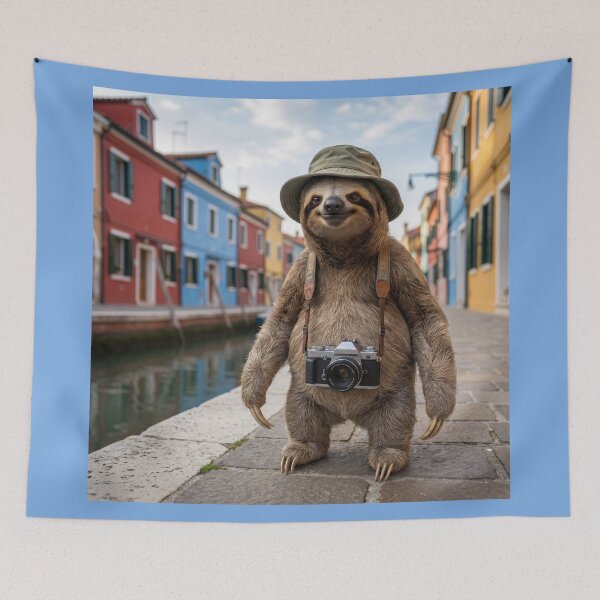 Item preview, Sloth Tourist Visits Burano, Italy designed and sold by Tridentulus.