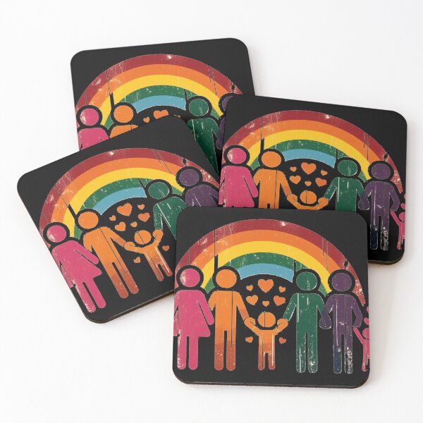Item preview, LGBTQ+ Family Pride Rainbow Design | Inclusive Retro Pride Family Art | Gay Parents, Love & Equality Shirt, Sticker & Poster designed and sold by DiamondSkyShirt.