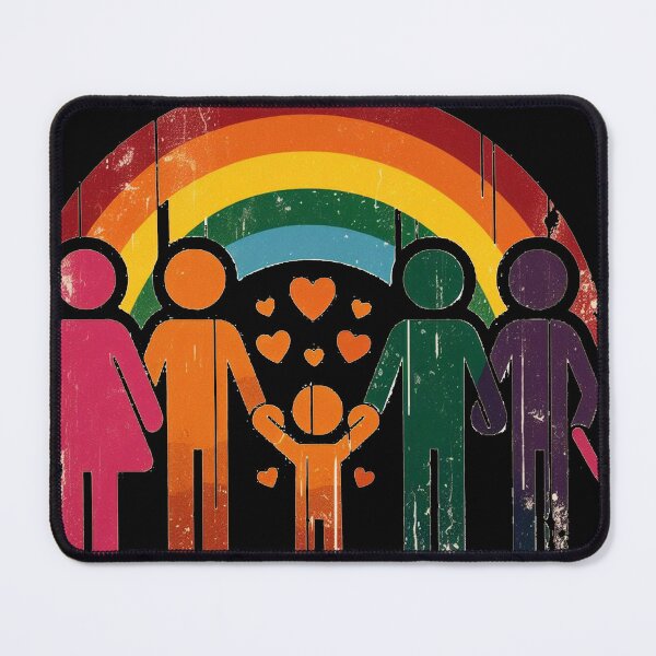 Item preview, LGBTQ+ Family Pride Rainbow Design | Inclusive Retro Pride Family Art | Gay Parents, Love & Equality Shirt, Sticker & Poster designed and sold by DiamondSkyShirt.