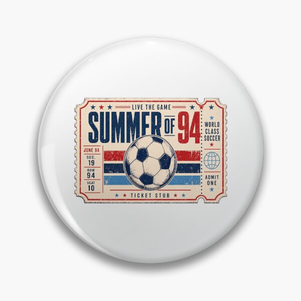 Item preview, Summer 94 Football Ticket Stub Nostalgia Fan Design designed and sold by pirminio.