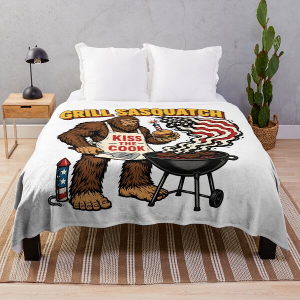 Item preview, Patriotic Grill Sasquatch Fourth July BBQ Bigfoot designed and sold by chattsuede.