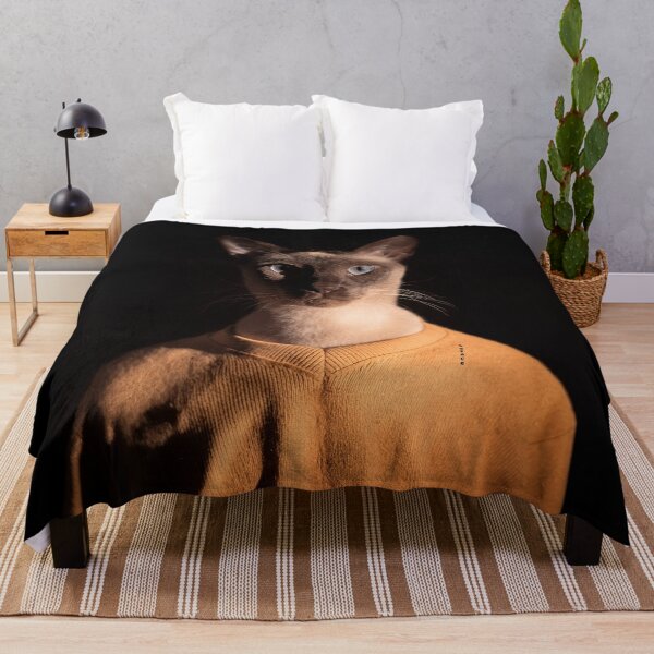 Item preview, Cat - Silent Grace of the Russian Blue at Night designed and sold by mrpropcake.