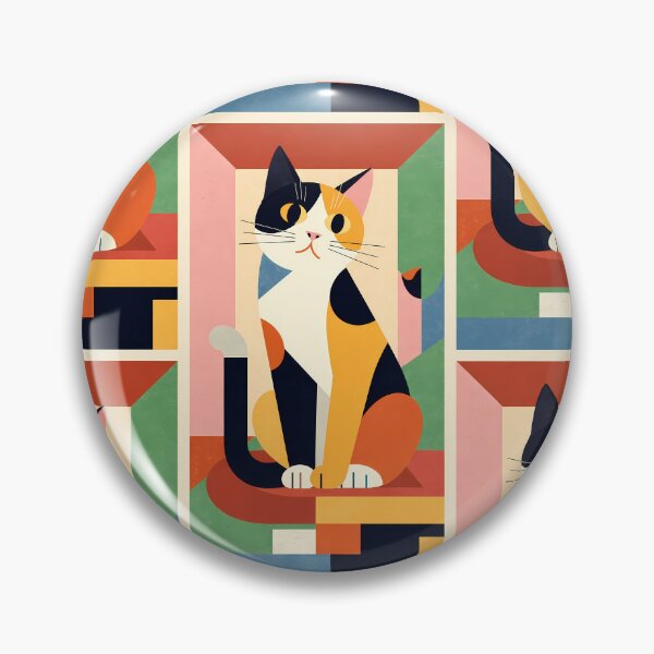 Item preview, Geometric Calico Cat Modern Art Style  designed and sold by Idealforme.