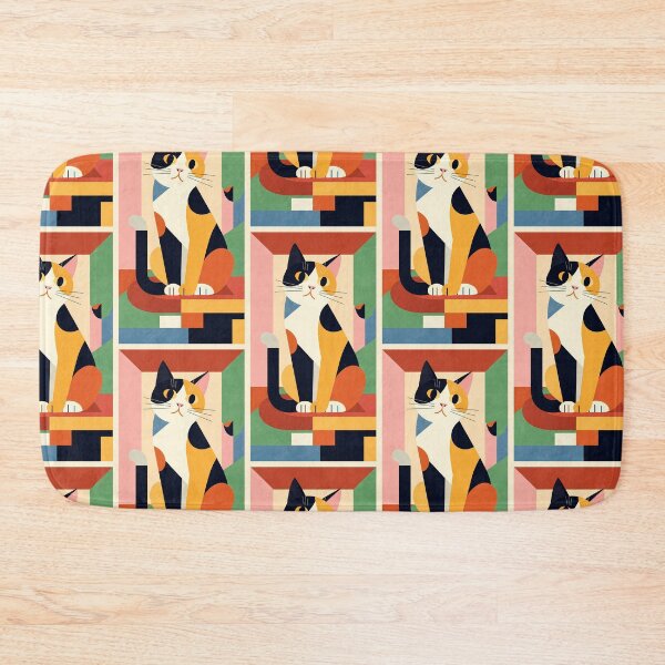 Item preview, Geometric Calico Cat Modern Art Style  designed and sold by Idealforme.