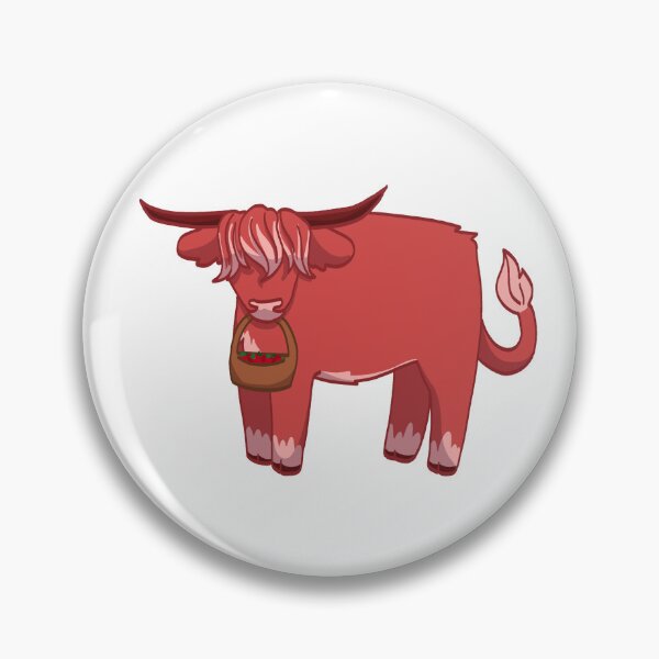 Item preview, Strawberry Highland Cow  designed and sold by Sadiez-Paintz.