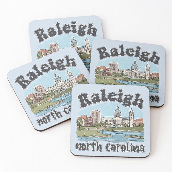 Item preview, Raleigh North Carolina Cute Skyline Colorful City designed and sold by HowToCanadian.