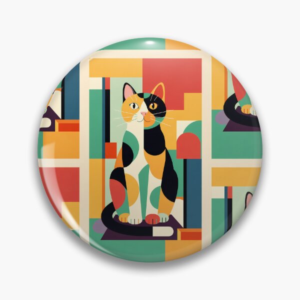 Item preview, Geometric Calico Cat Modern Art Style  designed and sold by Idealforme.