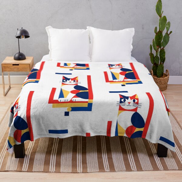 Item preview, Geometric Calico Cat Modern Art Style designed and sold by Idealforme.