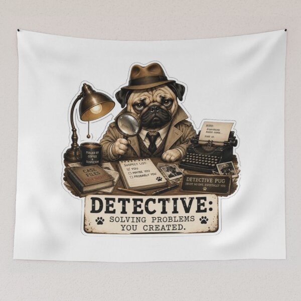 Item preview, Spy Pug designed and sold by Snurly.