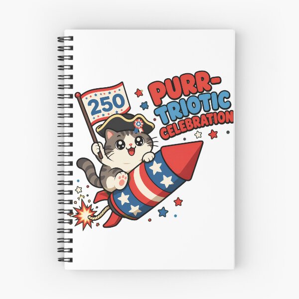 Item preview, 250 Patriotic Cat Rocket Kawaii Independence Day designed and sold by chattsuede.