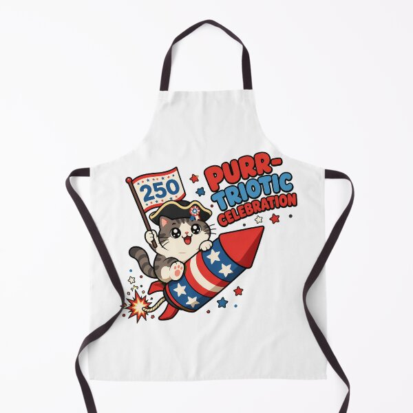 Item preview, 250 Patriotic Cat Rocket Kawaii Independence Day designed and sold by chattsuede.