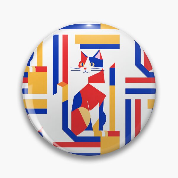 Item preview, Geometric Calico Cat Modern Art Style  designed and sold by Idealforme.