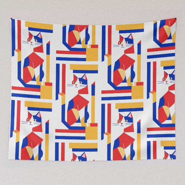 Item preview, Geometric Calico Cat Modern Art Style  designed and sold by Idealforme.