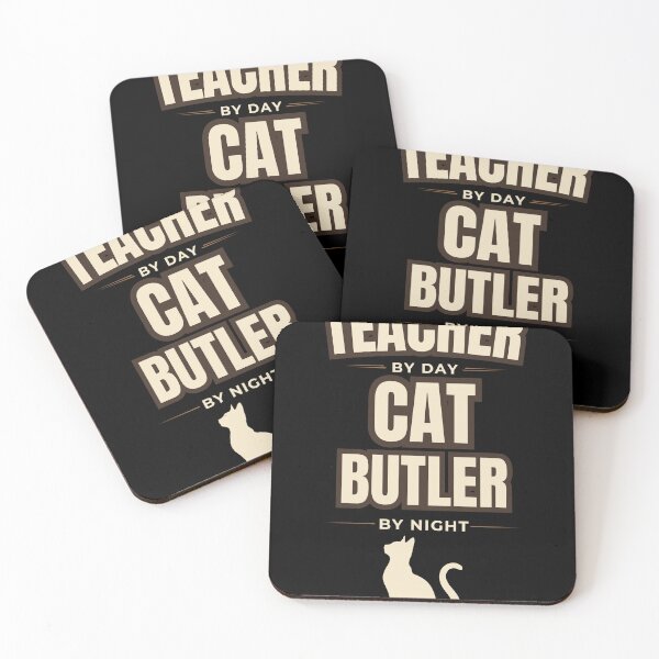 Item preview, Teacher By Day Cat Butler By Night Funny Cat Lover Teacher T-Shirt designed and sold by Uvclick.