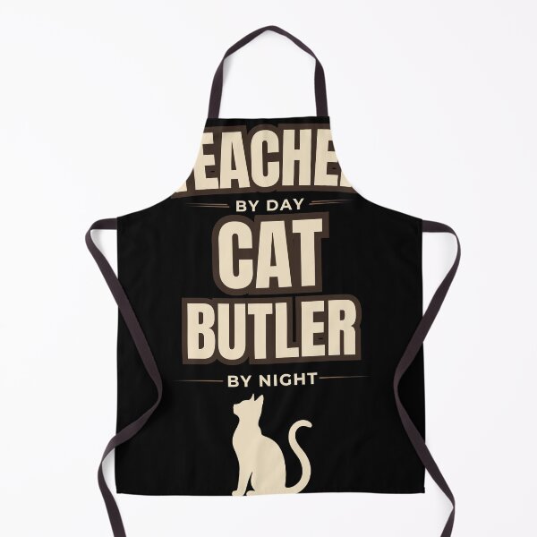Item preview, Teacher By Day Cat Butler By Night Funny Cat Lover Teacher T-Shirt designed and sold by Uvclick.