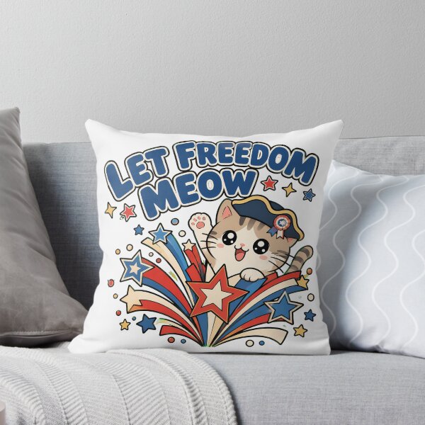 Item preview, Let Freedom Meow Kawaii Patriotic Cat designed and sold by chattsuede.