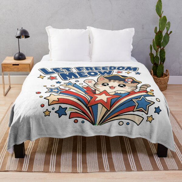 Item preview, Let Freedom Meow Kawaii Patriotic Cat designed and sold by chattsuede.
