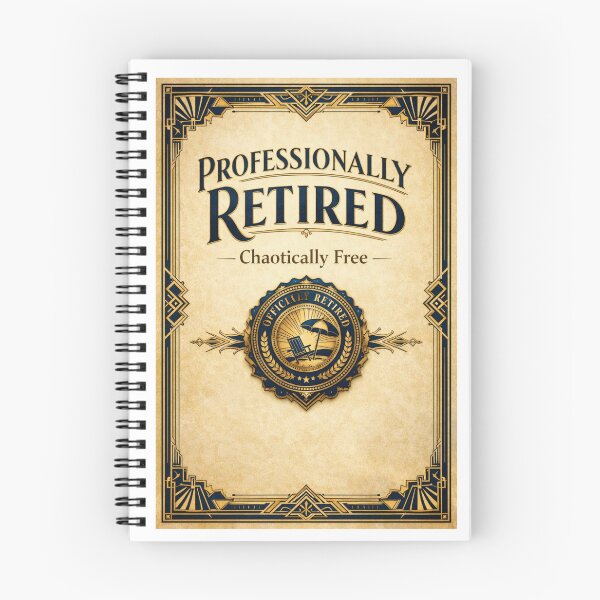 Item preview, Professionally Retired Chaotically Free — Funny Retirement Gift designed and sold by Print Loft.