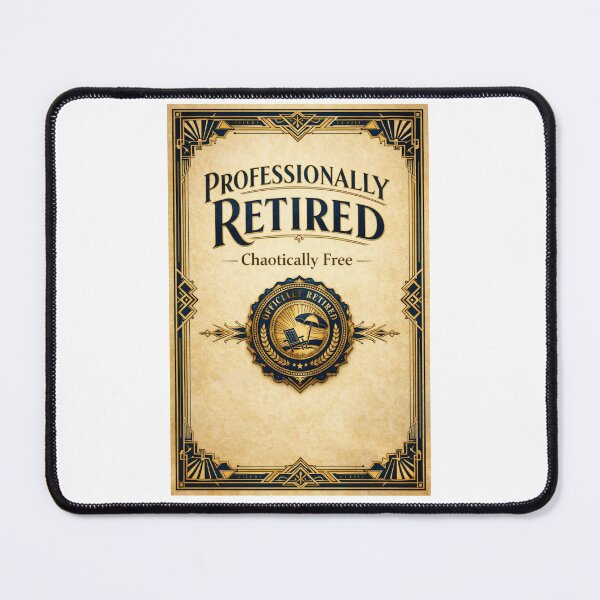 Item preview, Professionally Retired Chaotically Free — Funny Retirement Gift designed and sold by Print Loft.
