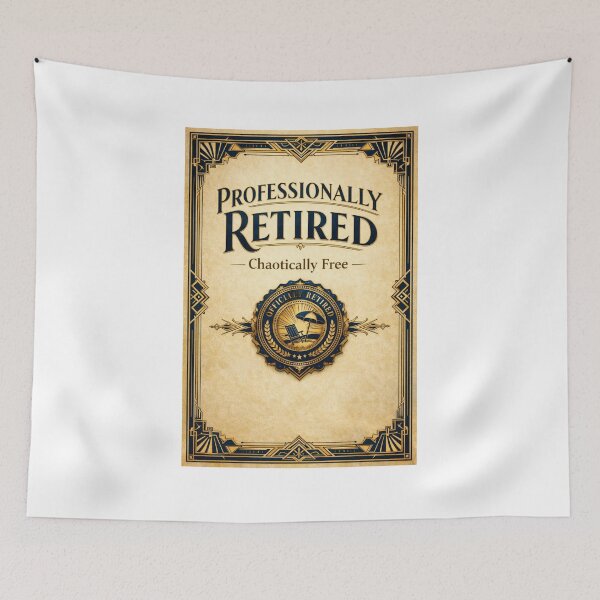 Item preview, Professionally Retired Chaotically Free — Funny Retirement Gift designed and sold by Print Loft.