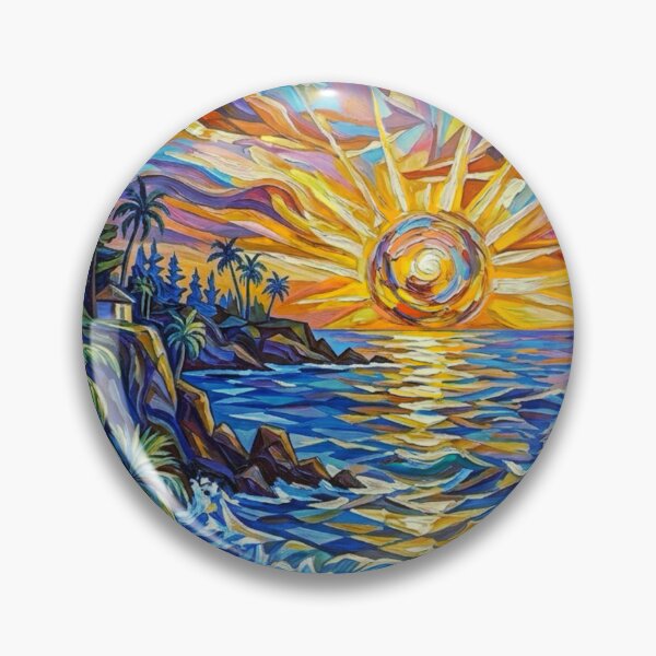 Item preview, Surreal Beach Sunset Painting  designed and sold by shantilovesart.