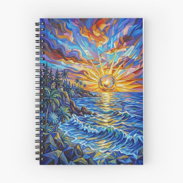 Item preview, Surreal Beach Sunset Painting  designed and sold by shantilovesart.