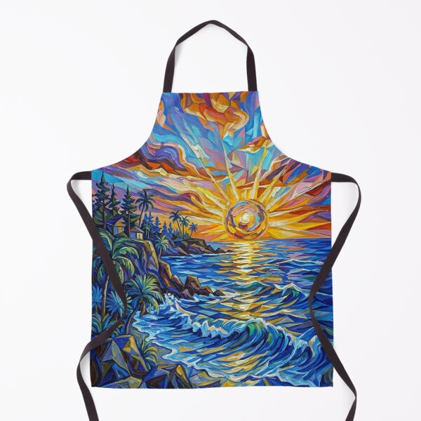 Item preview, Surreal Beach Sunset Painting designed and sold by shantilovesart.