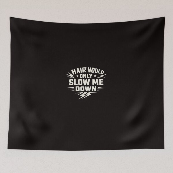 Item preview, Hair Would Only Slow Me Down – Vintage Speed Typography designed and sold by CarolineCanessa.