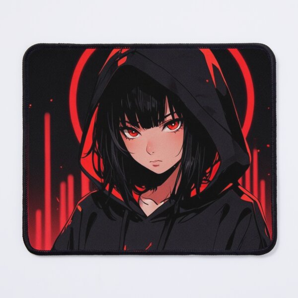 Item preview, Red Cyber Target Anime Girl Hoodie Aesthetic | Dark Streetwear Manga Style designed and sold by AnimDream .