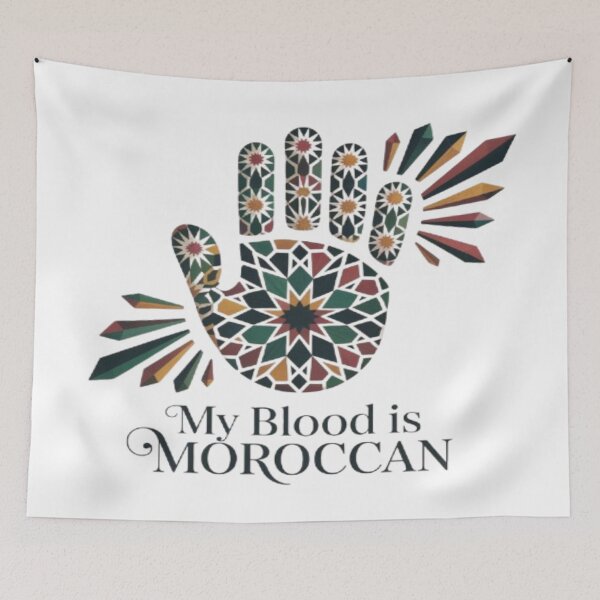 Item preview, Moroccan Zellige Mosaic Handprint Pride Art designed and sold by DailySparks.