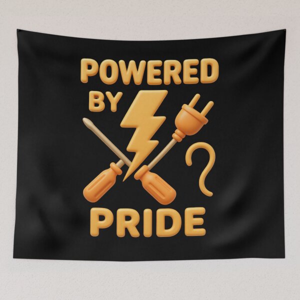 Item preview, Powered By Pride  | Electrician Shirt Gift designed and sold by LabCore.