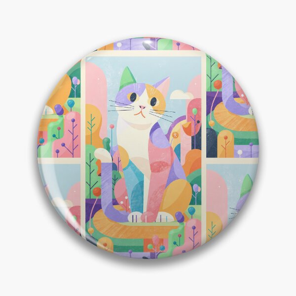 Item preview, Geometric Calico Cat Modern Art Style  designed and sold by Idealforme.