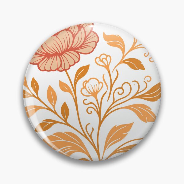 Item preview, ​Elegant Vintage Floral Block Print Art designed and sold by asadabbasshah.