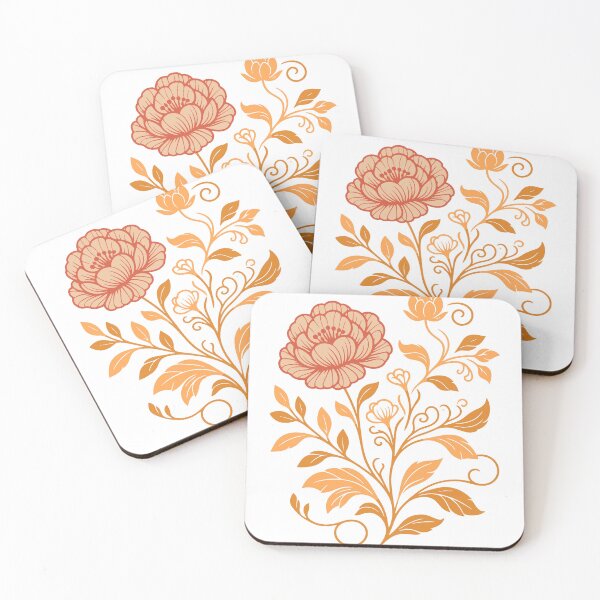 Item preview, ​Elegant Vintage Floral Block Print Art designed and sold by asadabbasshah.